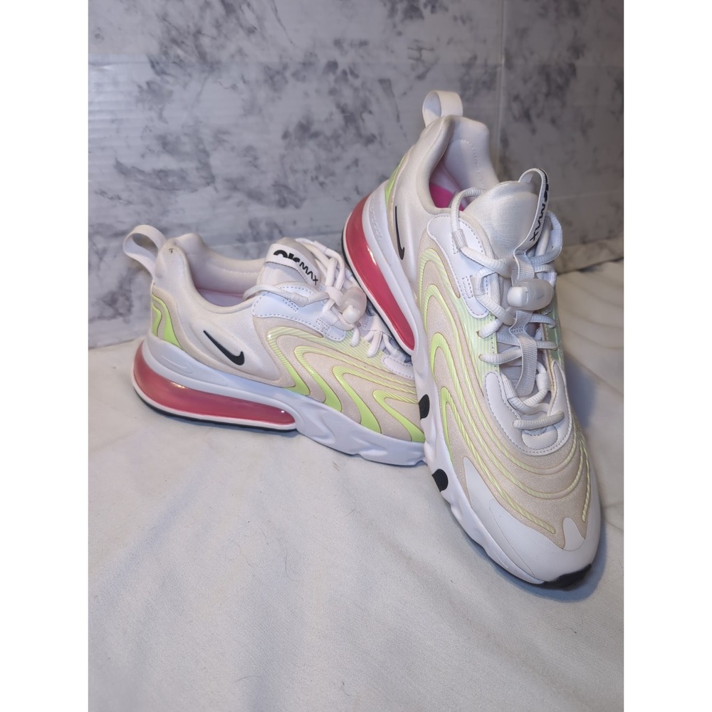 Nike Air Max 270 React Shoes Women's Size 11.5 White CK2608-100 Running Sneakers